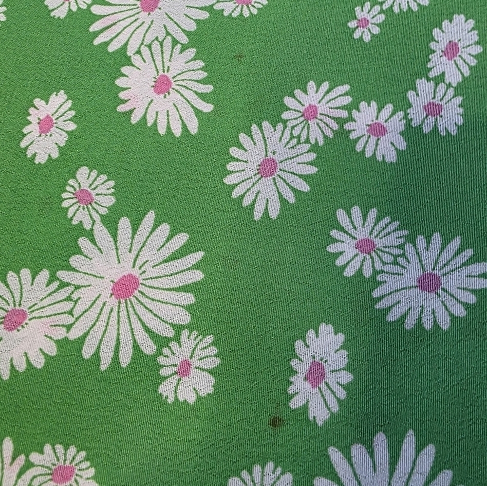 RIXO Green and White Floral Puff Sleeve Dress Size 4 - Picture 6 of 7